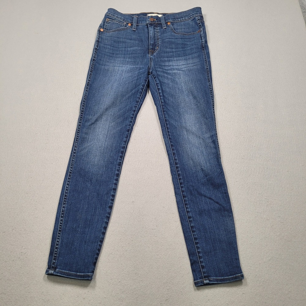 Madewell 10 High Rise Skinny Jeans Blue Denim Size 28 Womens Stretch Pants